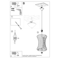 Hanglamp ORIANA hout 