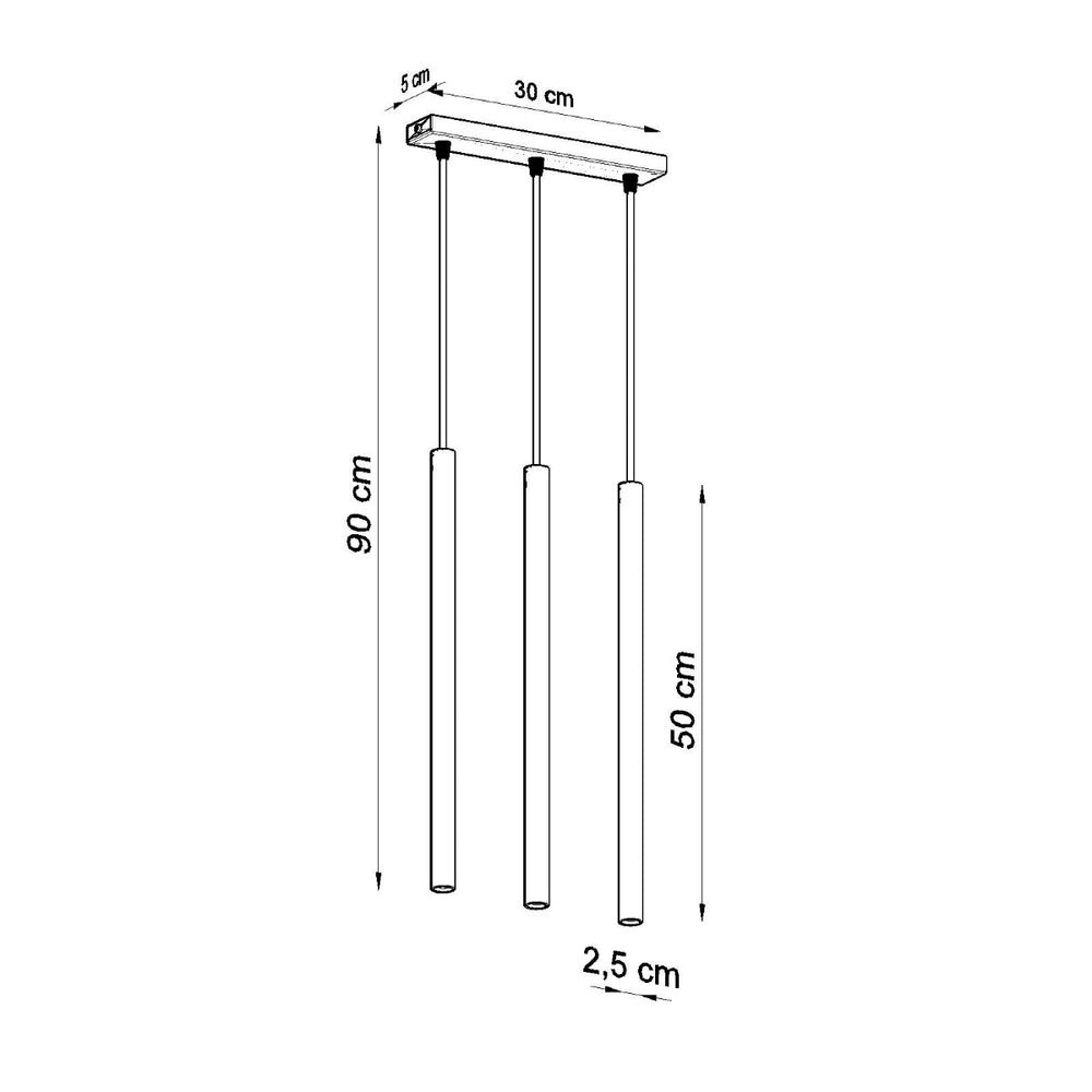 LED Hanglamp zwart PASTELO - 3 x G9 aansluiting
