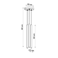 LED Hanglamp zwart PASTELO - 3 x G9 aansluiting