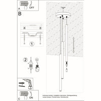 LED Hanglamp zwart PASTELO - 3 x G9 aansluiting