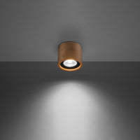 Plafondspot BASIC 1 natuurlijk hout