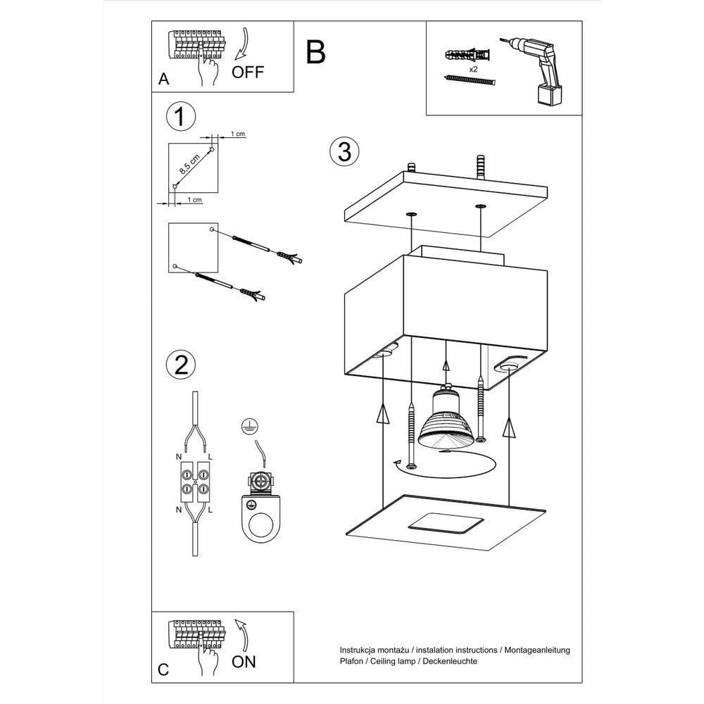 Plafondspot MONO 1 zwart
