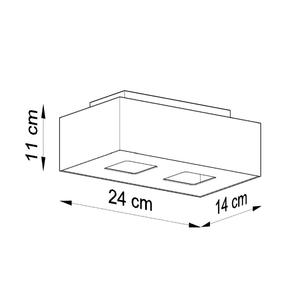 Plafondspot MONO 2 zwart