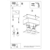 Plafondspot MONO 2 zwart