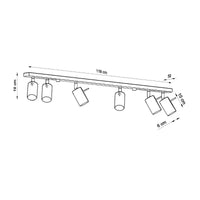 LED Plafondspot chrome RING - 6 x GU10 aansluiting