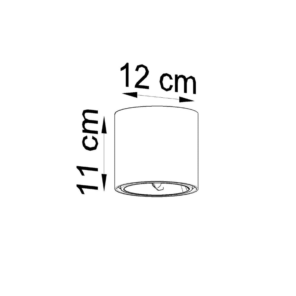 Plafondspot TIUBE grijs 