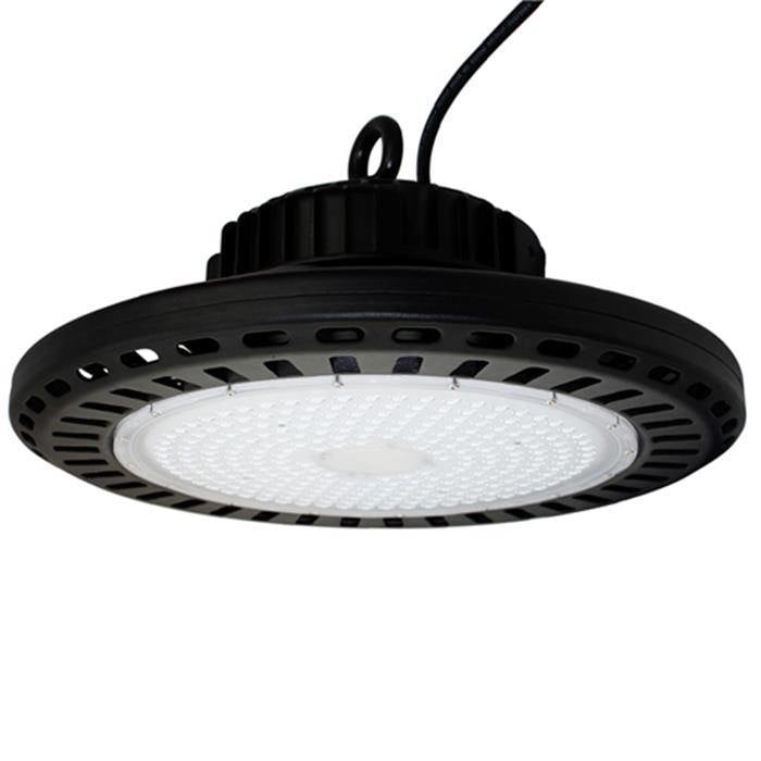 Tsong LED High Bay UFO 100W 15000 lumens 1-10V Dimmbable 3000K CRI 80 Puce Philips IP20 CE RoHS Noir