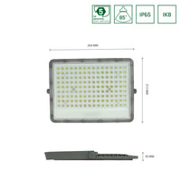Projecteur LED Spectrum 100W 4000K 8300 lumens 230V IP65 IK08 faisceau 85° Boîtier gris éclairage extérieur
