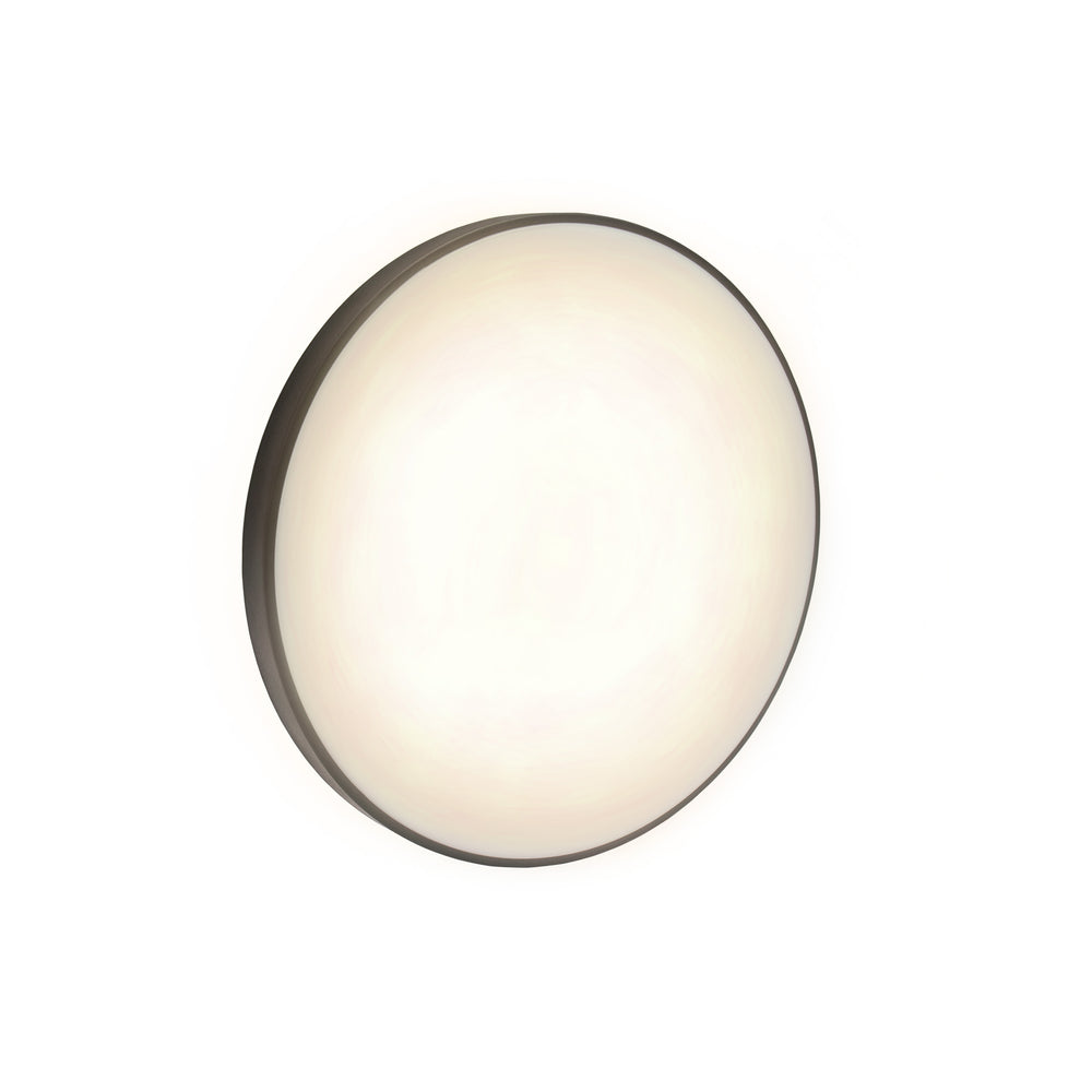 Plafonnier LED Spectrum avec capteur 18W 3000K 1950 lumens 230V IP54 IK04 Blanc Noir rond