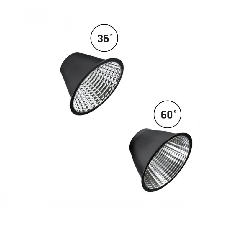 Spot encastré LED Spectrum Andromeda noir, 3000 lumens, 3000K, IP20, CRI &gt;90, angle d'émission 36°/60°, puissance réglable 15-27W