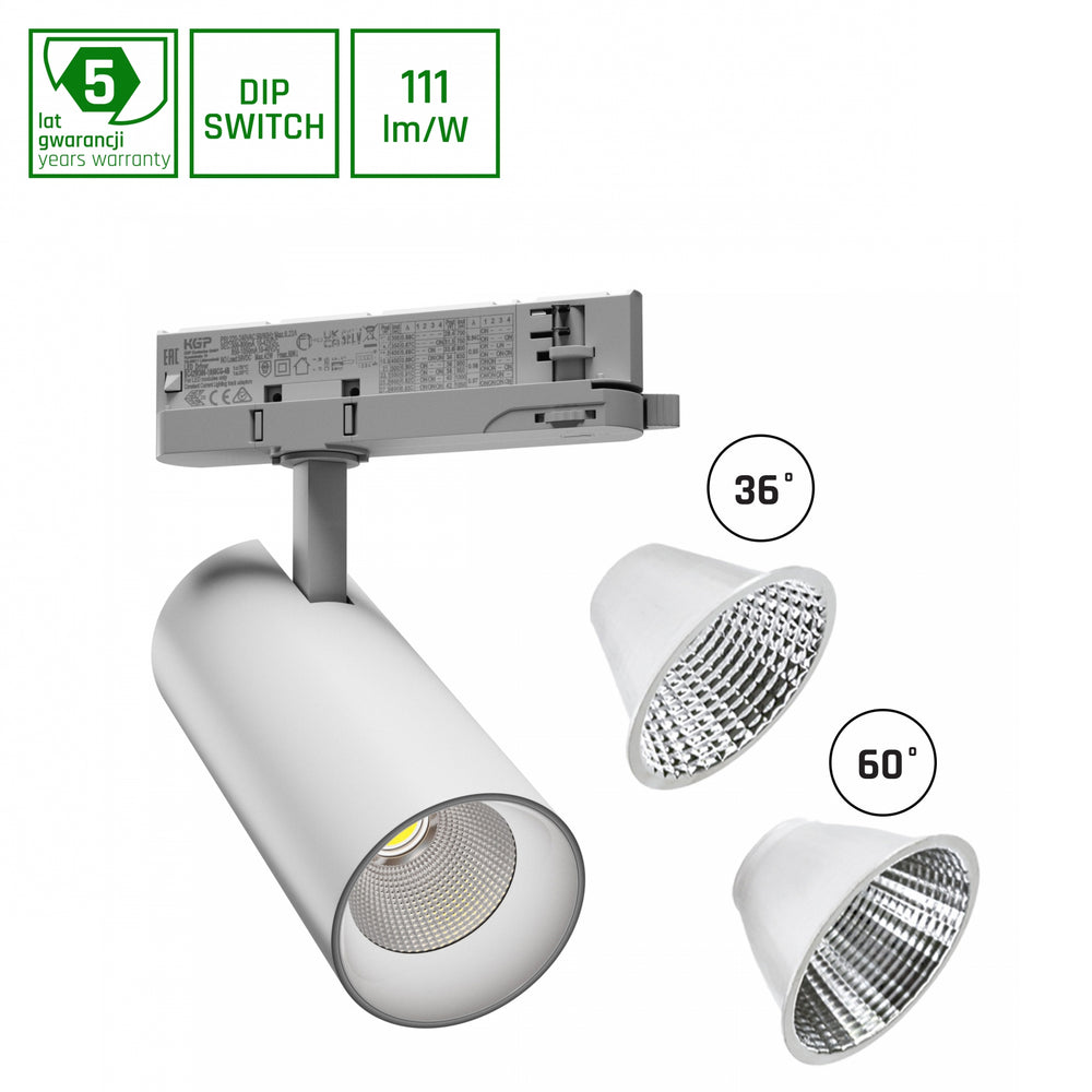 Spectrum Andromeda LED ra>90 3000 lumens 3000K 15-27W blanc chaud IP20 design blanc 36-60 degrés angle de faisceau 2 ans de garantie