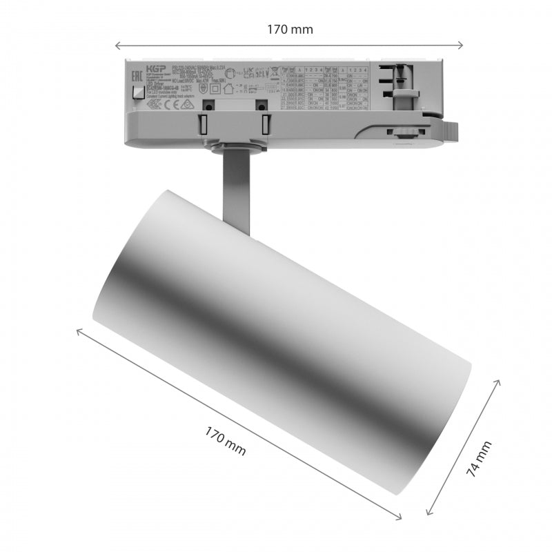 Spectrum Andromeda LED ra>90 3000 lumens 3000K 15-27W blanc chaud IP20 design blanc 36-60 degrés angle de faisceau 2 ans de garantie