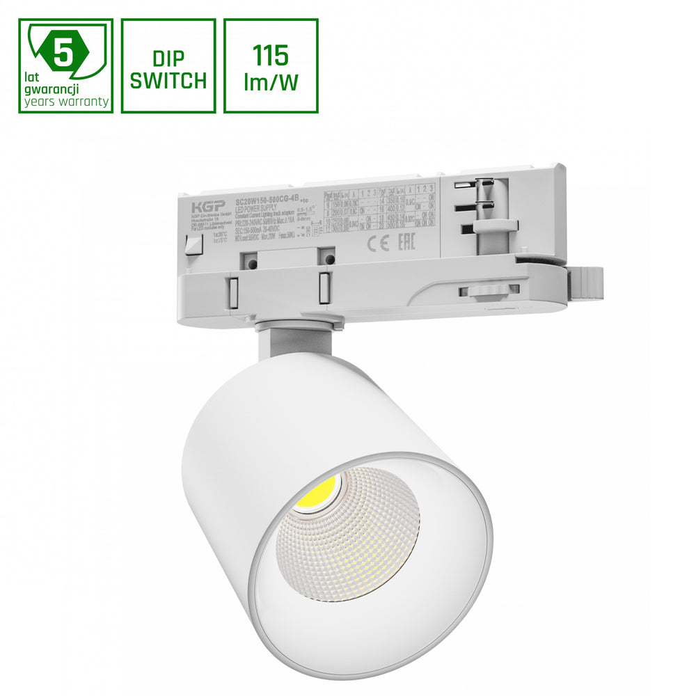 Spectrum Artemida Mini LED spot 20W warm wit 3000K met hoge CRI&gt;90, 230V, aanpasbaar vermogen en IP20 voor binnengebruik
