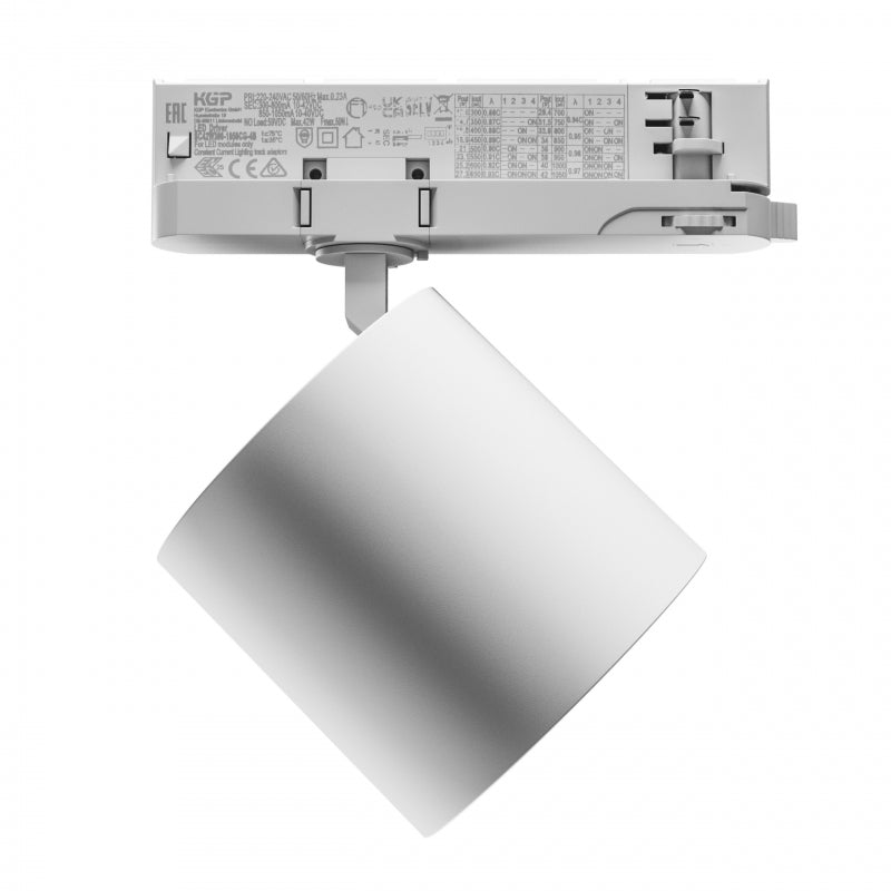 Spectrum Artemida Maxi LED downlight wit 42W 3000K &gt;90 CRI 4500 lumen IP20 3-fase busmontage