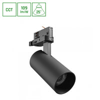 Andromeda prime rail projecteur 16W noir 6000K 1750 lumens 25° 230V Spectrum IP20 CCT CRI80