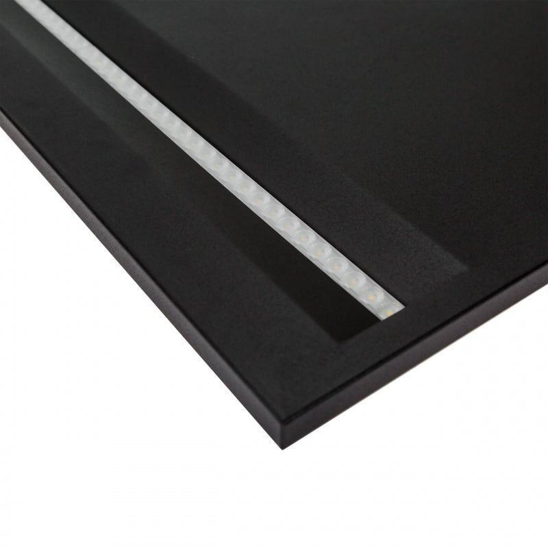 Panneau de plafond LED Spectrum Algine Line noir 600x600mm 44W 4000K 5700 lumens IP20 non dimmable