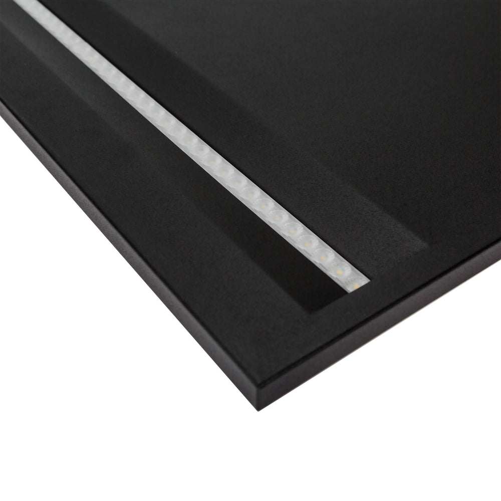 Panneau de plafond LED Spectrum Algine Line noir 600x600mm 44W 4000K 5700 lumens IP20 non dimmable