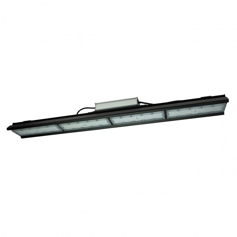 Spectrum Halls Line LED hanglamp 200W zwart, 4000K, 30000 lumen, dimbaar, IP66, 90° hoek, industriële verlichting