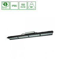 Spectrum Halls Line LED hanglamp 200W zwart, 4000K, 30000 lumen, dimbaar, IP66, 90° hoek, industriële verlichting