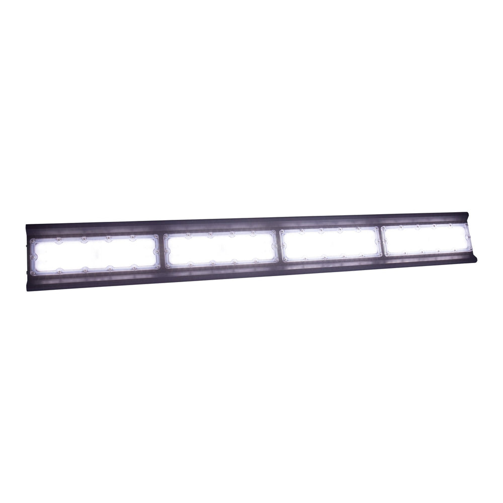 Spectrum Halls Line LED hanglamp 200W zwart, 4000K, 30000 lumen, dimbaar, IP66, 90° hoek, industriële verlichting