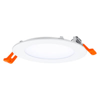 Spot LED Encastré Slim Blanc 8W 550 lumens 6500K 110° découpe 105mm rebord 120mm