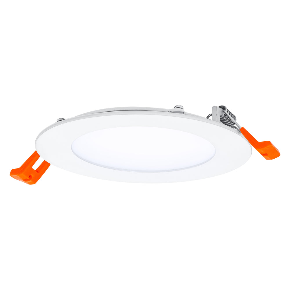 Spot LED Encastré Slim Blanc 8W 550 lumens 6500K 110° découpe 105mm rebord 120mm