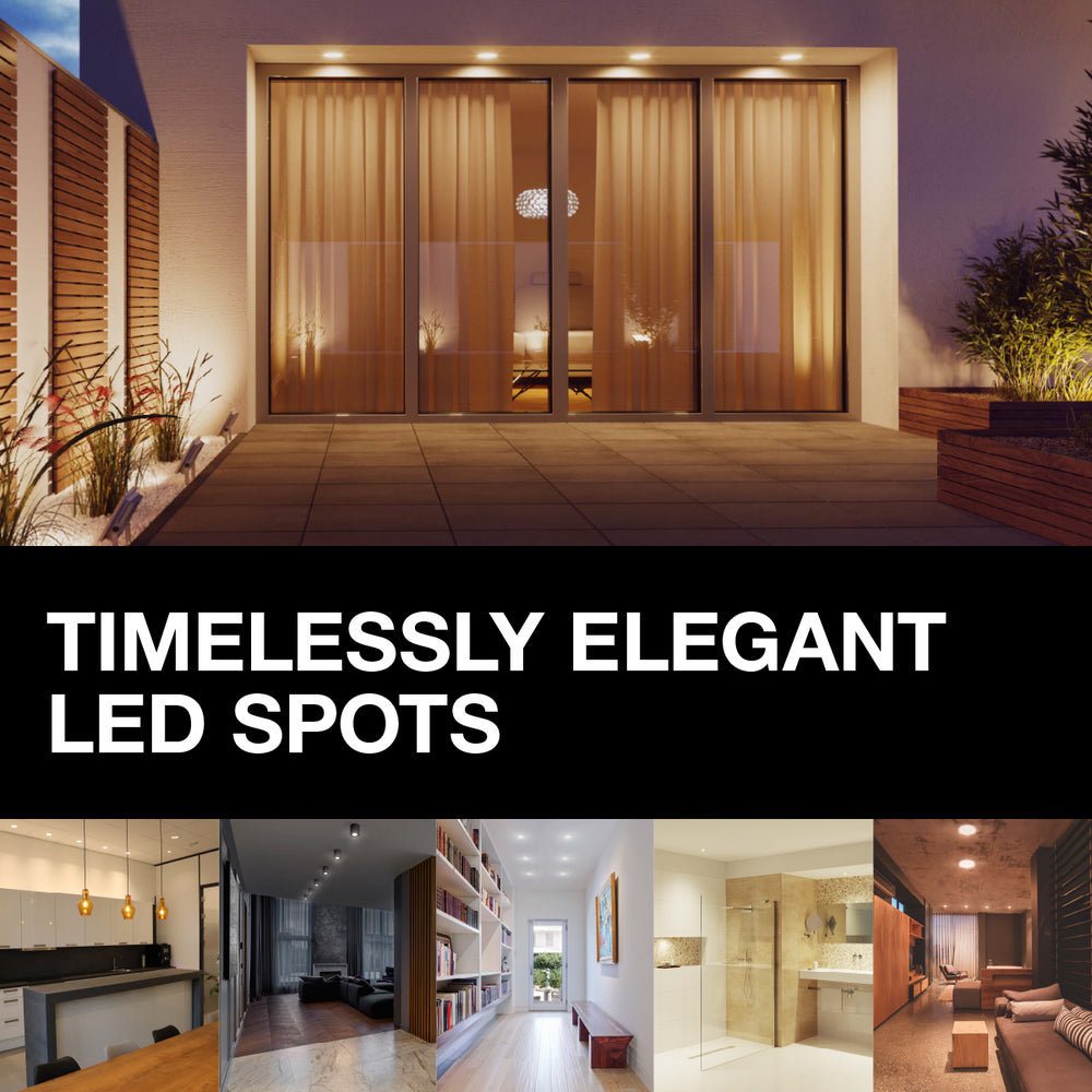 Spot LED Encastré Slim Blanc 8W 550 lumens 6500K 110° découpe 105mm rebord 120mm