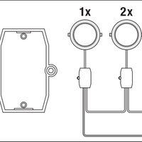 Downlight LED Slim SQ210 18W 1530 lumens 3000K Blanc Chaud, design carré 120D pour plafonds modernes