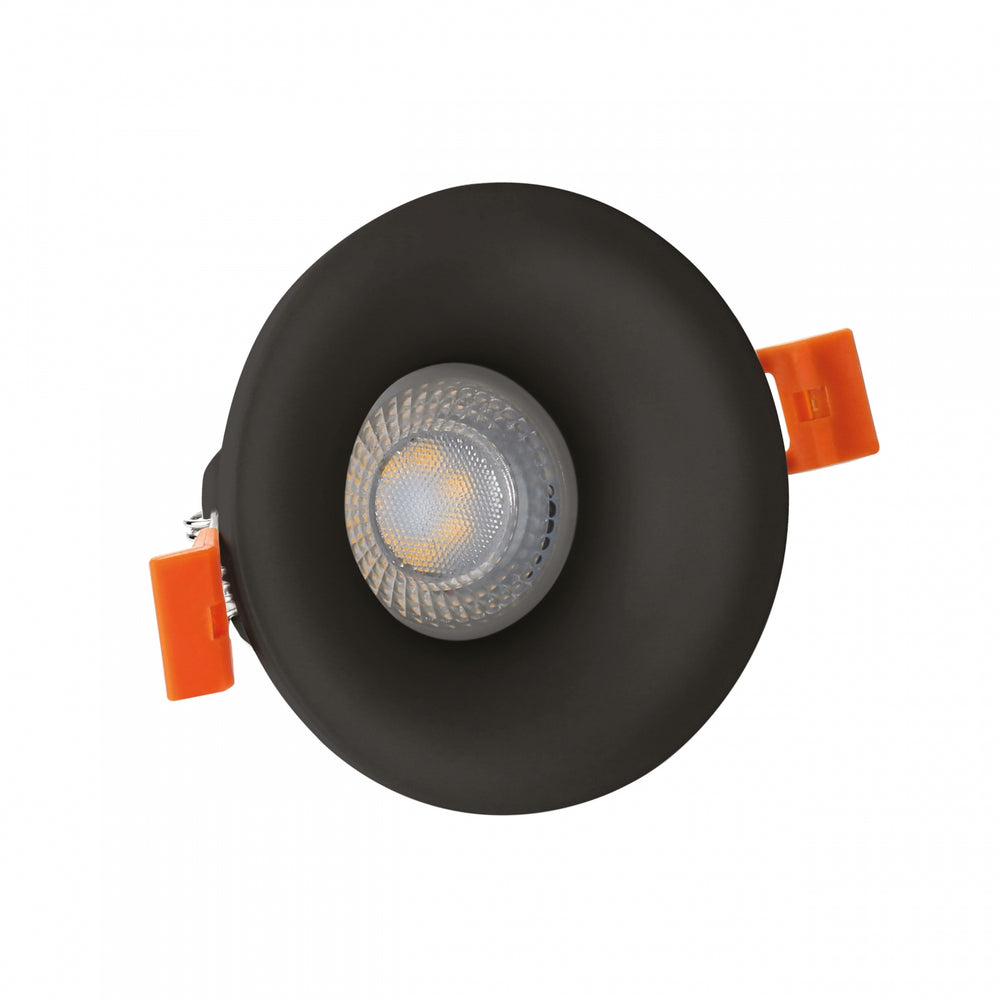 Spectrum LED GU10 ronde inbouwspot Zwart, 85mm diameter, aluminium behuizing, IP20, 250V CE gecertificeerd