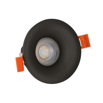 Spectrum LED GU10 ronde inbouwspot Zwart, 85mm diameter, aluminium behuizing, IP20, 250V CE gecertificeerd