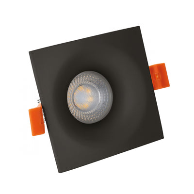 Spectrum FIALE V GU10 vierkant zwart, 17000 uur, aluminium behuizing, flush-mounted, IP20, 250V, binnenshuis gebruik