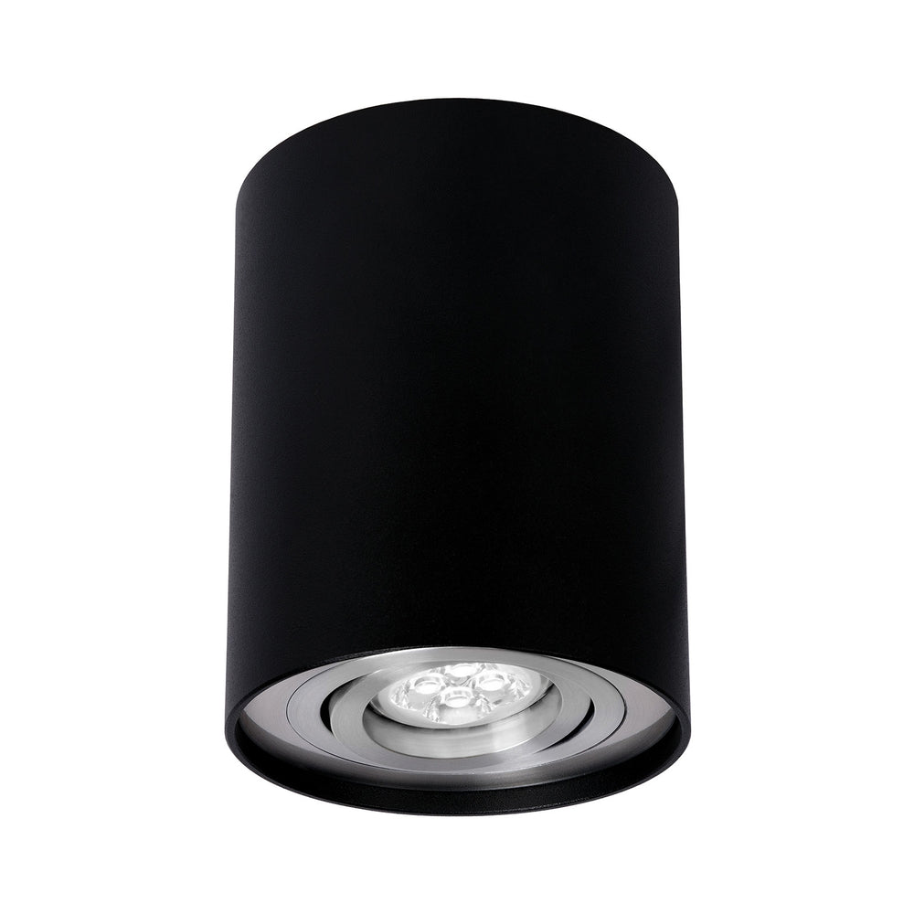 Spot GU10 réglable en noir/argent de Spectrum avec protection IP20 pour usage intérieur
