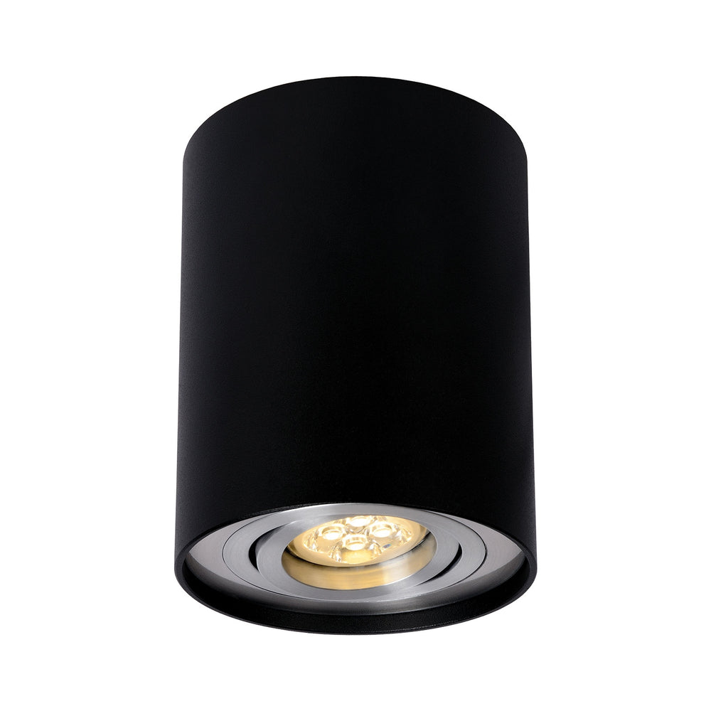 Spot GU10 réglable en noir/argent de Spectrum avec protection IP20 pour usage intérieur