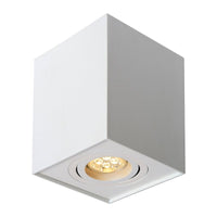 Spectrum CHLOE GU10 carré spot réglable blanc, IP20, idéal pour une utilisation intérieure avec boîtier en aluminium