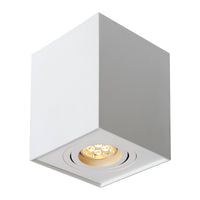 Spectrum CHLOE GU10 carré spot réglable blanc, IP20, idéal pour une utilisation intérieure avec boîtier en aluminium