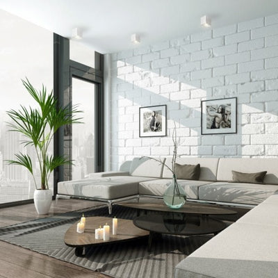 Spectrum CHLOE GU10 carré spot réglable blanc, IP20, idéal pour une utilisation intérieure avec boîtier en aluminium