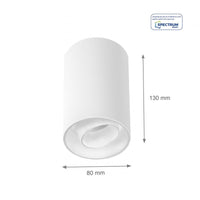 Spectrum Chloe spot GU10 blanc réglable IP20 - idéal pour l'éclairage intérieur - design économe en énergie et durable
