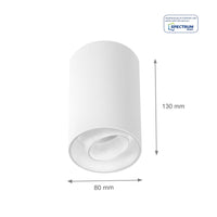 Spectrum Chloe spot GU10 blanc réglable IP20 - idéal pour l'éclairage intérieur - design économe en énergie et durable