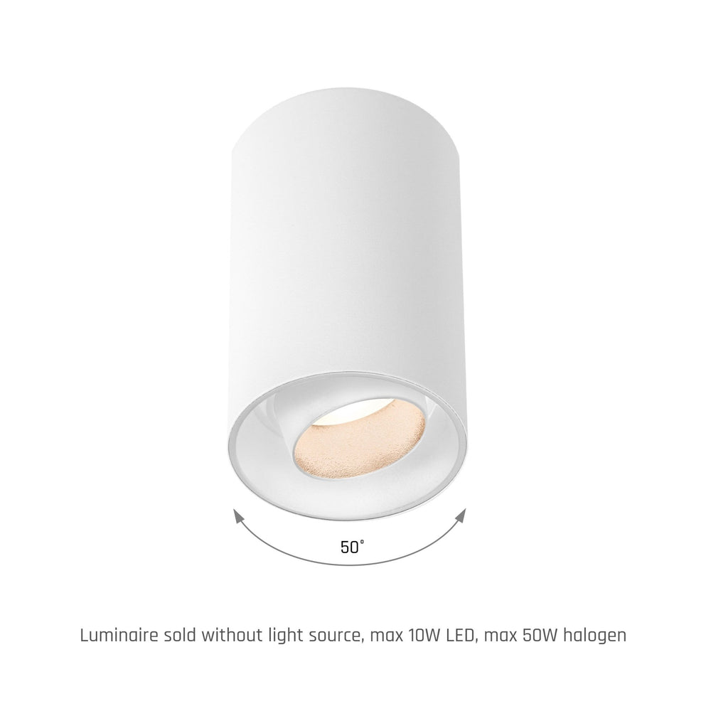 Spectrum Chloe spot GU10 blanc réglable IP20 - idéal pour l'éclairage intérieur - design économe en énergie et durable