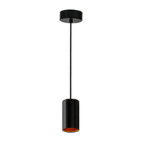 Spectrum LED GU10 hanglamp zwart met goud, IP20, 4000K, duurzame aluminium behuizing, 250V, ideale interieurverlichting