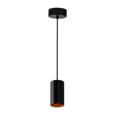 Spectrum CHLOE GU10 hanglamp, Zwart Goud, IP20, ronde basis, plafondmontage, max 10W LED, 250V