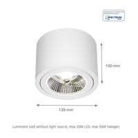 Chloe AR111 GU10 Blanc spot LED ajustable pour usage intérieur - Spectre IP20, 17000 heures de durabilité technologique