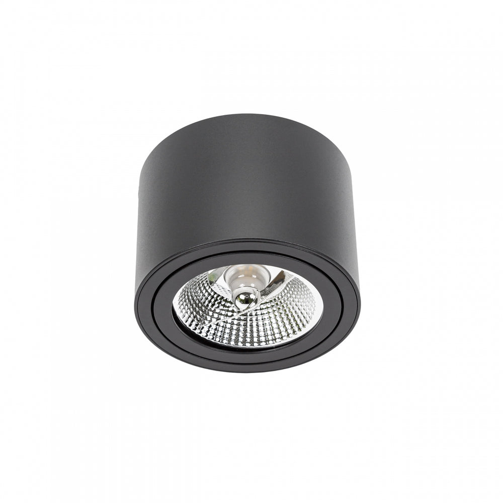 Spectrum Chloe AR111 GU10 spot encastré LED noir 250V, IP20, réglable, 17000 lumens, boîtier en aluminium