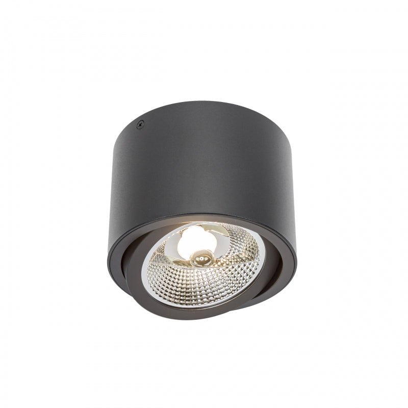Spectrum Chloe AR111 GU10 spot encastré LED noir 250V, IP20, réglable, 17000 lumens, boîtier en aluminium
