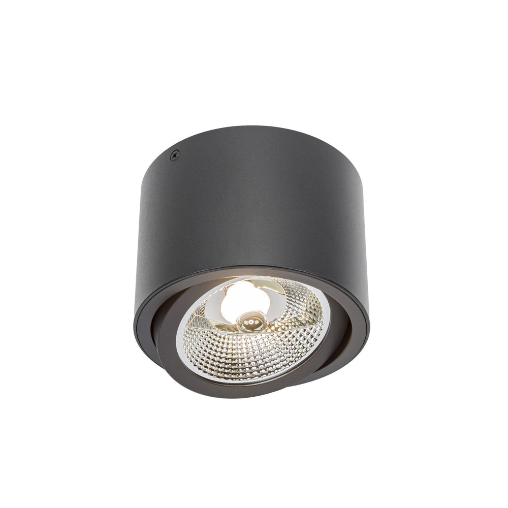Spectrum Chloe AR111 GU10 spot encastré LED noir 250V, IP20, réglable, 17000 lumens, boîtier en aluminium