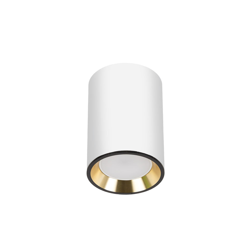 Spot de plafond LED Spectrum CHLOE MINI, 1x douille GU10, montage en saillie, Blanc/Or, aluminium IP20