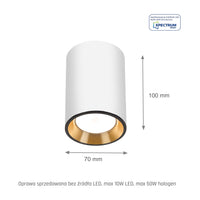 LED plafondspot CHLOE MINI - 1x GU10 aansluiting - Wit/goud