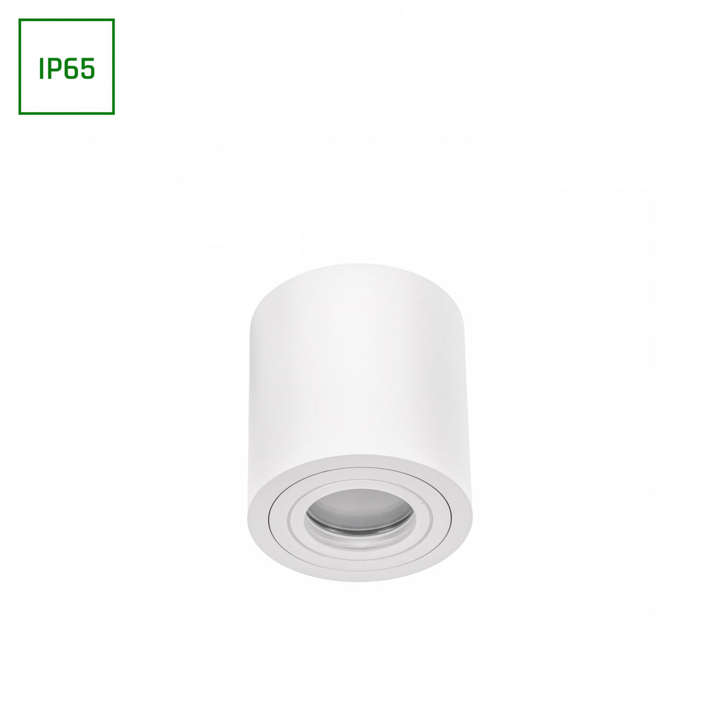 Spot LED blanc rond Chloe GU10 de Spectrum avec IP65 pour intérieur/extérieur, éclairage durable, durée de vie de 17000 heures