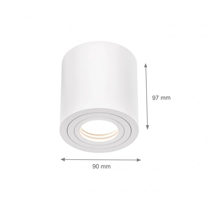 Spot LED blanc rond Chloe GU10 de Spectrum avec IP65 pour intérieur/extérieur, éclairage durable, durée de vie de 17000 heures