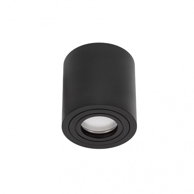 Projecteur LED rond noir CHLOE GU10 IP65 pour usage intérieur, boîtier en aluminium, 250V, 17000 lumens, montage en surface